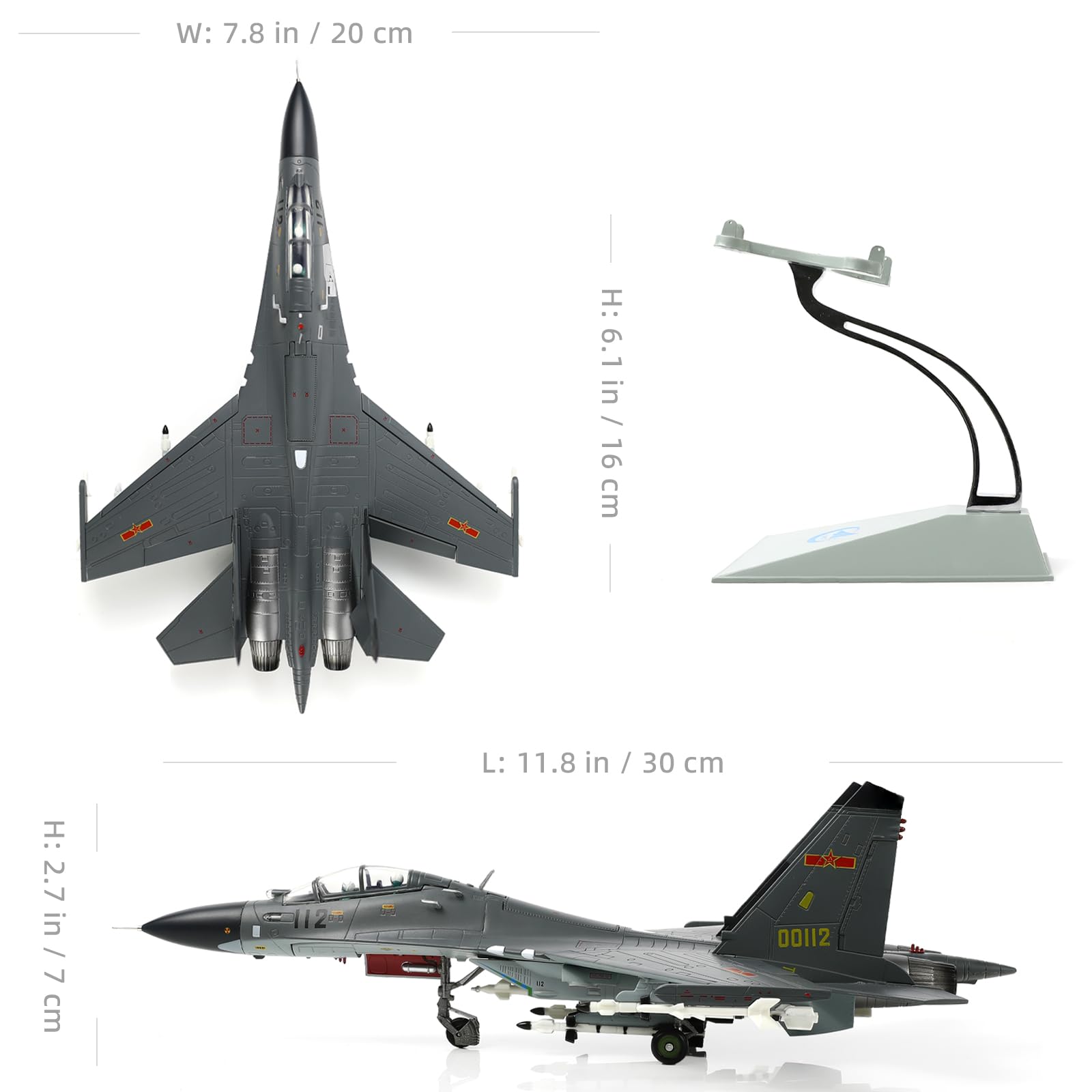 Amazon.com: NUOTIE 1/72 J11 Military Fighter Aircraft Model